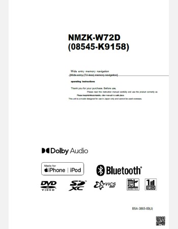 2022 daihatsu tanto wide entry (nmzk-w72d) navigation & multimedia manual